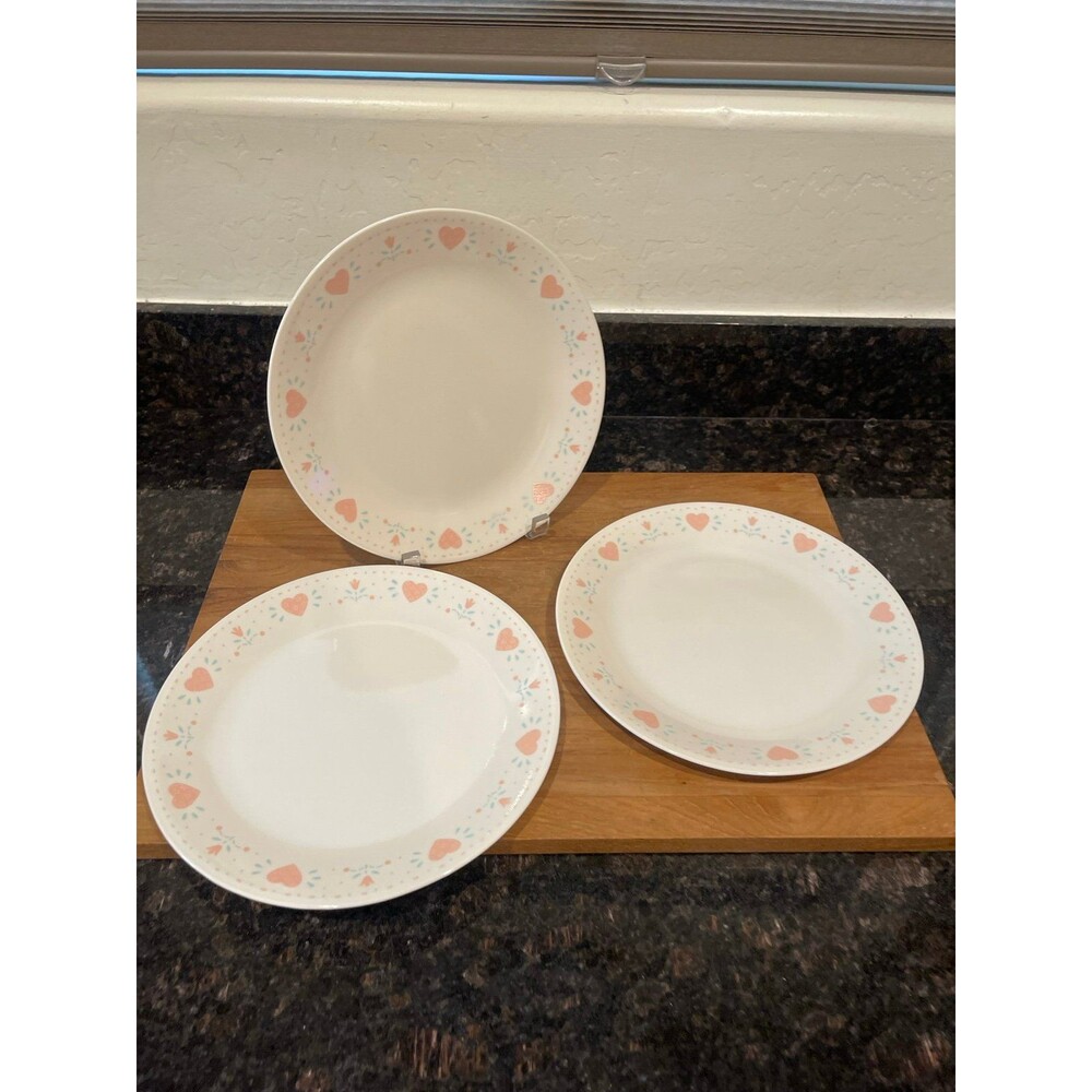 3 Corelle forever yours dinner plates